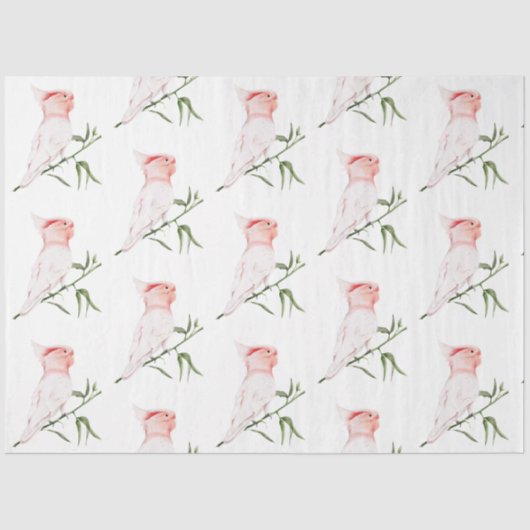 Tropische Vogelreeks: Majoor Mitchells Ontwerp 2 Tissuepapier (Voorkant)