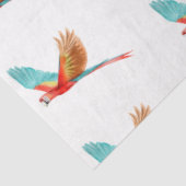 Tropische vogelreeks: Scarlet Macaw Design 2 Tissuepapier (Detail)