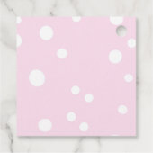 Tropische vogelroze dinosaur Baby Girl Shower Bedankjes Labels (Achterkant)