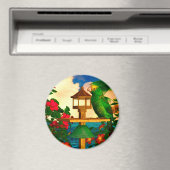 Tropische vogels 1 "Parrots" Magneet (Insitu (Vaatwasser))