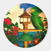 Tropische vogels 1 "Parrots" Magneet (Voorkant)
