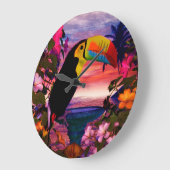 Tropische vogels 2 decor "Toucans" Grote Klok (Hoek)