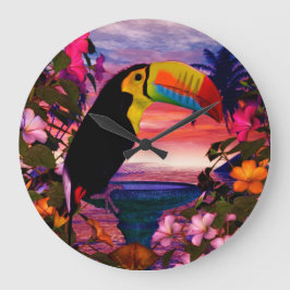 Tropische vogels 2 decor "Toucans" Grote Klok
