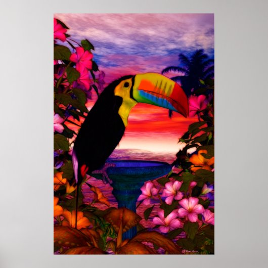 Tropische vogels 2 "Toucans" Art Poster (Voorkant)