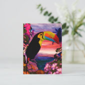Tropische vogels 2 "Toucans" Briefkaart (Staand voorkant)