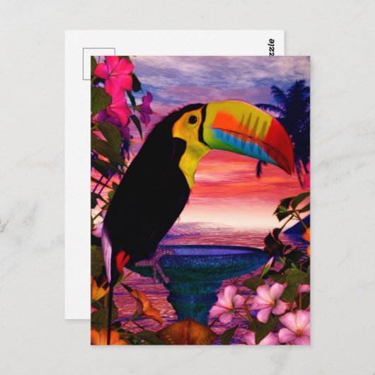 Tropische vogels 2 "Toucans" Briefkaart (Voorkant / Achterkant)