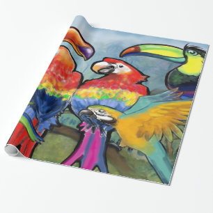 Tropische vogels 2x3' 60# Poster aan de muur Cadeaupapier