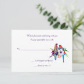 Tropische Vogels Antwoordkaarten Kaart (Staand voorkant)