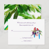 Tropische Vogels Antwoordkaarten Kaart (Voorkant / Achterkant)