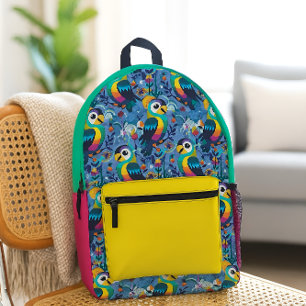 Tropische vogels bedrukte rugzak