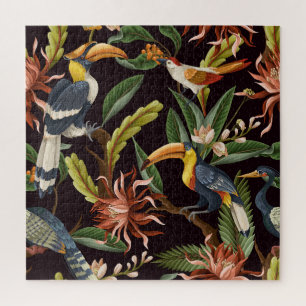 Tropische vogels: bladeren & bloemen legpuzzel