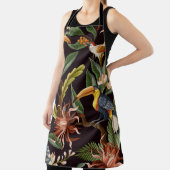 Tropische vogels:  bladeren & bloemen schort (Insitu)