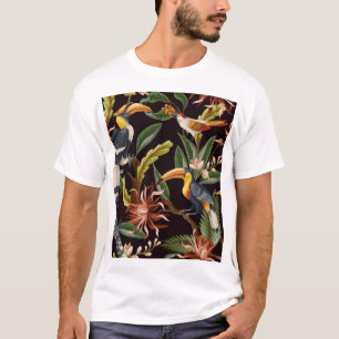 Tropische vogels: bladeren & bloemen t-shirt