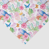 Tropische vogels bloemen stranden weefsel tissuepapier (Detail)