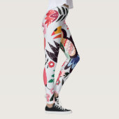 Tropische vogels, bloemendoedelpatroon. leggings (Rechts)