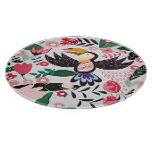 Tropische vogels, bloemendoedelpatroon. snijplank (Hoek)