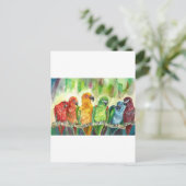 Tropische vogels briefkaart (Staand voorkant)