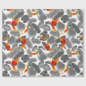 Tropische vogels cadeaupapier (Vlak)