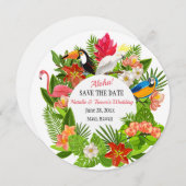 Tropische Vogels en Bloemen Aankondiging (Voorkant / Achterkant)