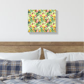 Tropische Vogels en Bloemen Canvas Muurkunst (Insitu (Slaapkamer))