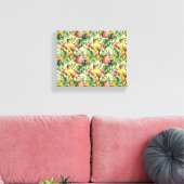 Tropische Vogels en Bloemen Canvas Muurkunst (Insitu (Woonkamer))
