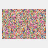 Tropische vogels en bloemen inpakpapier vel (Voorkant 2)