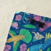 Tropische vogels en bloemen kleurrijk patroon strandlaken (In situ)