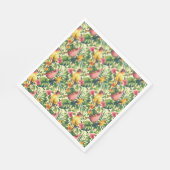 Tropische Vogels en Bloemen Papier Party Servet (Hoek)