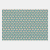 Tropische vogels en kuststrand - Blues Inpakpapier Vel (Voorkant 3)