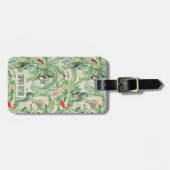 tropische vogels en palmbladeren bagagelabel (Voorkant horizontaal)
