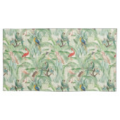  tropische vogels en palmbladeren kussensloop (Voorkant-Links)