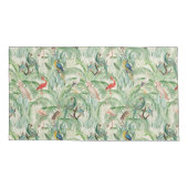  tropische vogels en palmbladeren kussensloop (Achterkant-Links)