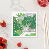 Tropische vogels en Planten Servet (Insitu)