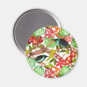 Tropische vogels en vruchten Magneet (Voorkant / Achterkant)