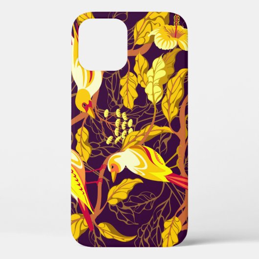 Tropische vogels Exotische bloemen illustratie Case-Mate iPhone Case (Achterkant)