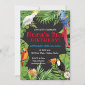 Tropische Vogels Feest Uitnodiging (Voorkant)