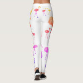 Tropische vogels, flamingo leggings (Achterkant)