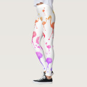 Tropische vogels, flamingo leggings (Links)