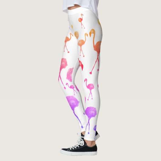 Tropische vogels, flamingo leggings (Links)