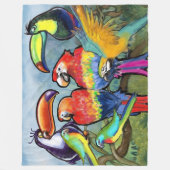 Tropische vogels fleece deken (Voorkant)