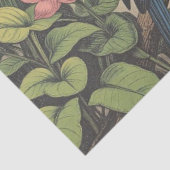 Tropische vogels gedurfde illustratie tissuepapier (Detail)