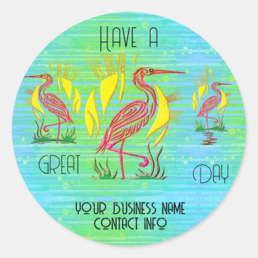 Tropische vogels gepersonaliseerd ronde sticker (Voorkant)