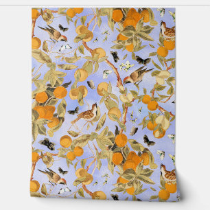 tropische vogels in fruittuin Chinoiserie Behang