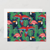 Tropische vogels in heldere kleuren briefkaart (Voorkant / Achterkant)