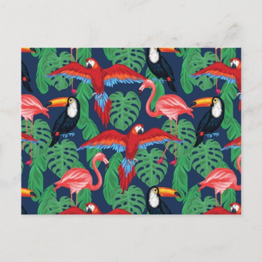 Tropische vogels in heldere kleuren briefkaart (Voorkant)