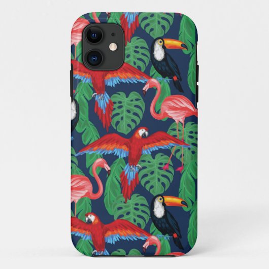 Tropische vogels in heldere kleuren Case-Mate iPhone case (Achterkant)