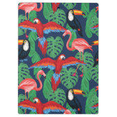 Tropische vogels in heldere kleuren klembord (Achterkant)