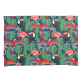 Tropische vogels in heldere kleuren kussensloop (Voorkant-Rechts)