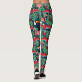 Tropische vogels in heldere kleuren leggings (Achterkant)