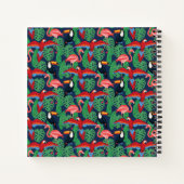 Tropische vogels in heldere kleuren notitieboek (Achterkant)